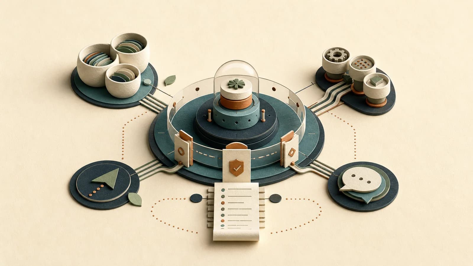 An agentic operating system governed by a layered control plane