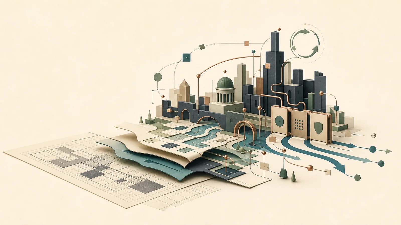 An architectural blueprint becoming a living governed operating system